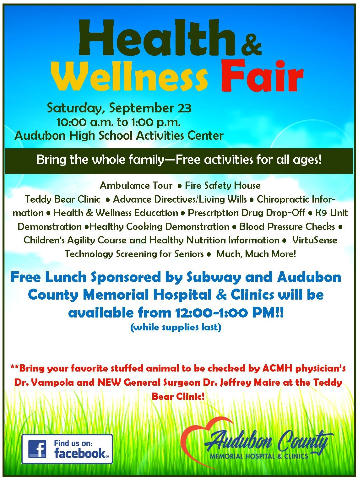 Save the Date for the Audubon County Health and Wellness Fair on