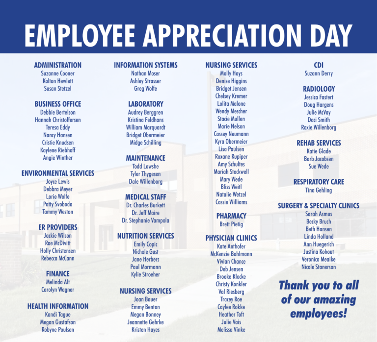 ACMH Celebrates Employee Appreciation Day Audubon County Memorial