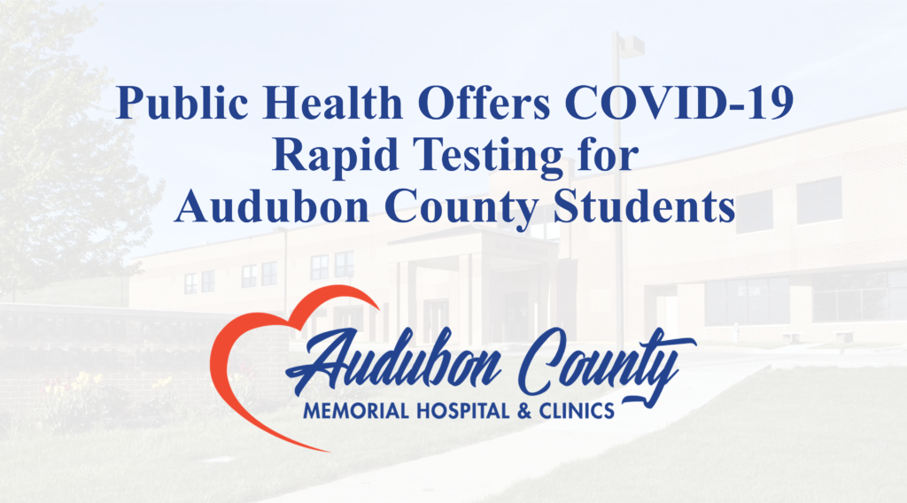 Public Health Offers Free COVID19 Rapid Testing for Audubon County