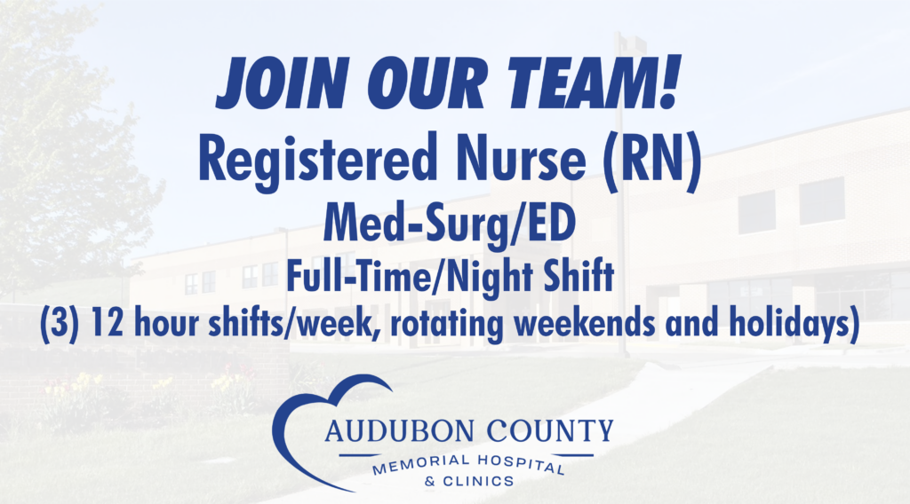 Registered Nurse (RN) FullTime/Night Shift Audubon County Memorial